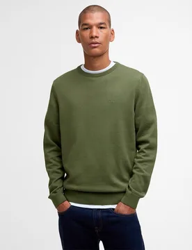 Jersey de hombre liso y cuello redondo - Barbour - FashionsVida