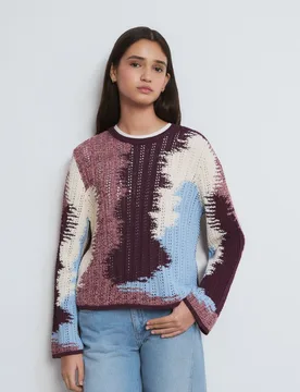 Jersey de mujer estampado jacquard - Brownie - FashionsVida