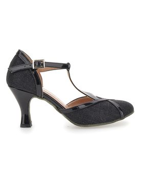 Scarpe da Ballo Nere Con Tacco Medio 4325 39