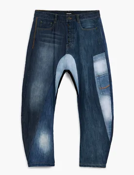 Jean baggy patch BLUE 42 female - Desigual - FashionsVida