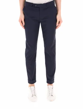 Pantalone misto lana BLU NAVY 46 - RRD - FashionsVida