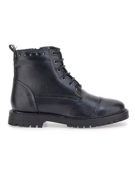 Anfibi Neri in vera pelle con borchie 503 39