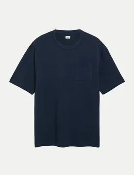 RED LABEL T-Shirt mit Brusttasche Blau L - S. Oliver - FashionsVida