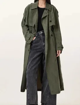 Women Long Trench Coat 2026 New Autumn Winter Retro Suede Blazer Long Casual Windbreaker Coat For Women Long Coat - Aliexpress - FashionsVida