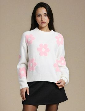 Sinsay - Maglione fantasia - panna