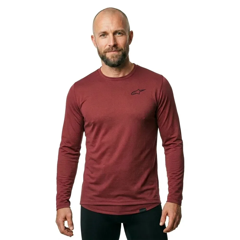 Bicycle Maglia A Maniche Lunghe A-dura Termic Bordeaux - Alpinestars - FashionsVida