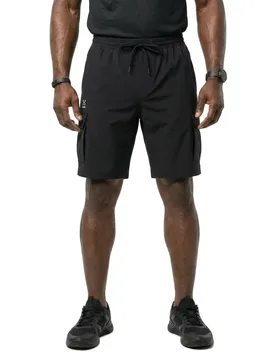 Short Vibe Woven Cargo Black / White L - Under armour - FashionsVida