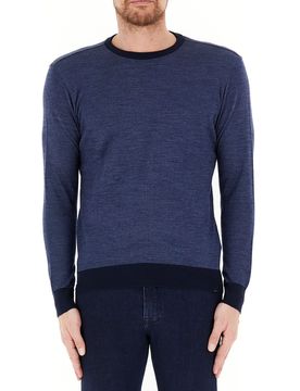 Maglione girocollo lana BLU 4XL