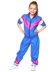 Er-Kostüm für Kinder Jogginganzug blau-pink