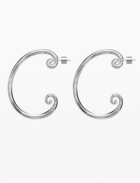 Boucles d’oreilles Hoop Zalio, Noir, U