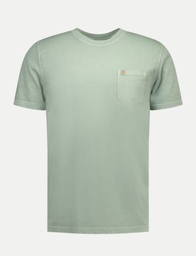 Basic T-Shirt mit Brusttasche Grün L