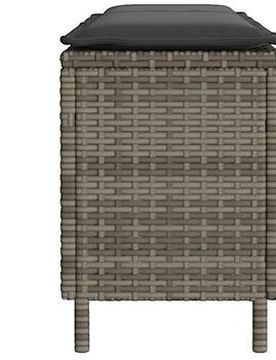 Banc De Jardin Avec Coussin Gris 110x30x40,5 Cm Einheitsgrösse