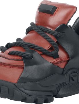 Gothic Sneaker - Serpentbone Full Grain Leather Men’s Utility Shoes - Scarlett Black - EU40 bis EU45 - für Männer - Größe EU44 - - Männer - mal