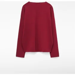 Jersey de mujer con cuello pico y manga larga