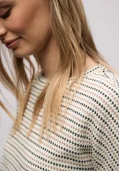 Gestreiftes Shirt female Weiß