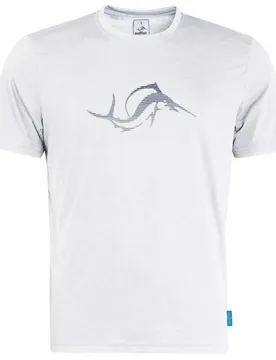 Fish Short Sleeve T-shirt White M Men - Sailfish - FashionsVida