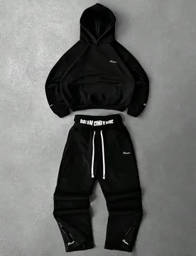 Conjunto de sudadera y pantalones Manfinity Streetrush para hombre, estilo callejero popular, moda INS DREAM, icono inglés, para festival de música - Shein - FashionsVida