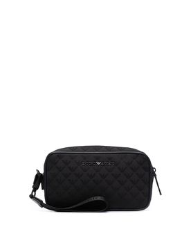 Portafoglio con zip con placca logo