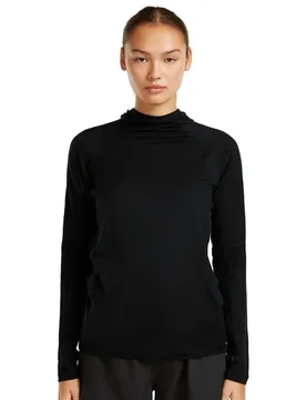 Felpa Con Cappuccio 150 Merinofine™ Ace Upf Black XL