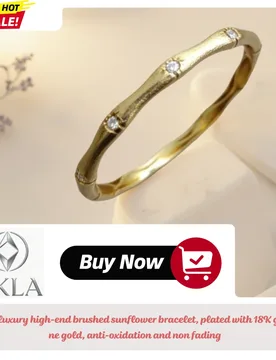 Light luxury high-end brushed sunflower bracelet with exquisite and versatile design, handmade for women - Aliexpress - FashionsVida