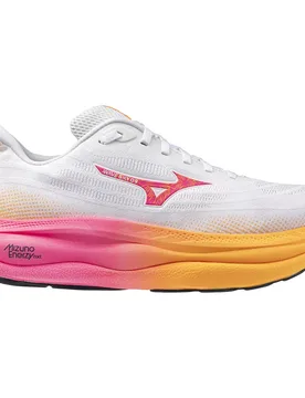 Wave Sky 9 Running Shoes White / Tang Orange / Pink Tetra UK 4.5 Men,Women - Mizuno - FashionsVida