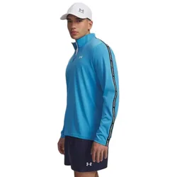 Sweat à Demi-zip Tech Taping Blue / White S