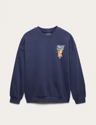 Cotton Rich Stumble Guys™ Graphic Sweatshirt (6-16 Yrs) Navy male