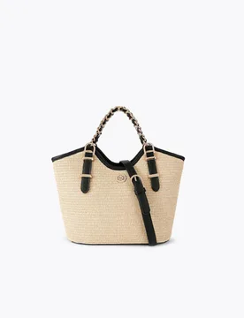 Raffia Mini Tote Bag Black female - Carvela - FashionsVida