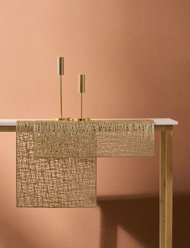 Set di tovagliette traforate 2 pezzi - oro