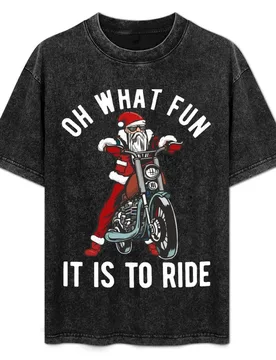 Funny Biker Santa Claus Riding a Bike Motorcycle Christmas Gifts T-Shirt Basic Breathable Solid Color T-Shirt - Aliexpress - FashionsVida