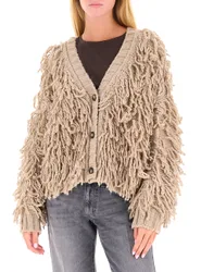 Cardigan scollo a V BEIGE UNI