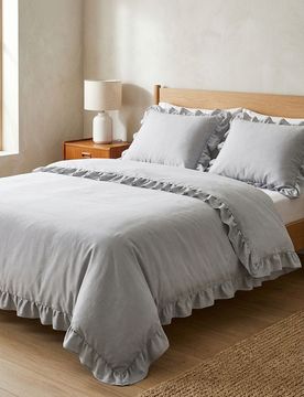 Set biancheria da letto in cotone - grigio chiaro
