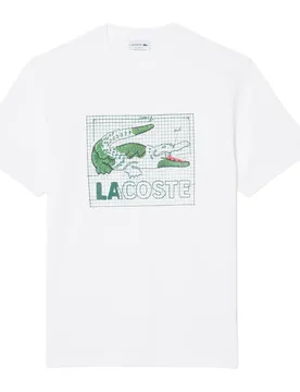 T-Shirt - T-Shirt-kurzarm - weiss - Herren - Size: XXL - Lacoste - FashionsVida