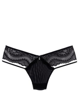 PETITE FLEUR GOLD Tanga negro