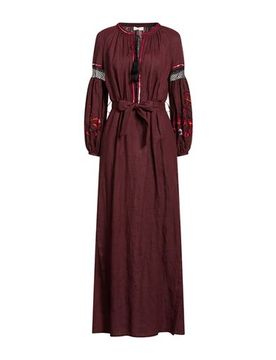 Maxi-Kleid Damen Bordeaux S Damen