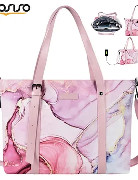 MOSISO USB Port Laptop Tote Bag 17 17.3 inch Laptop Bag for Women Polyester Work Travel Office Large Computer Shoulder Handbag - Aliexpress - FashionsVida