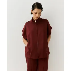Chaleco abierto liso de mujer