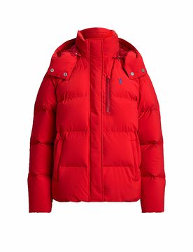 Chaqueta acolchada de plumón rojo L