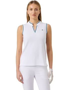 Polo Round Neck, ärmellos , weiss xl - Daily Sports - FashionsVida