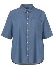 Bluse Hemdkragen 1/2 Arm Jeans female