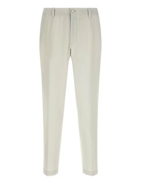 Pantaloni in popeline di lana