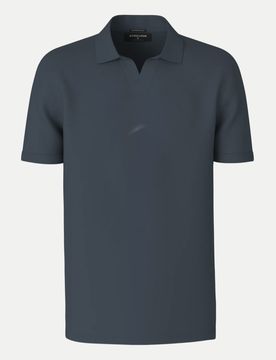 Tshirt mit Polokragen Blau XL