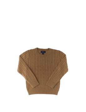 Maglione a trecce POLO BOYS CAMMELLO S