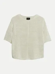 BLACK LABEL Strickpullover mit Glitzergarn Beige M
