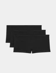 Pack Comfort Rib Seamless Boxer Shorts Black female