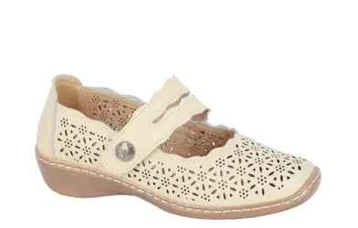 Jemima Womens Shoes - Beige Leather - Size Uk 6