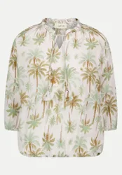Blusenshirt mit Palmenmuster Mehrfarbig 38