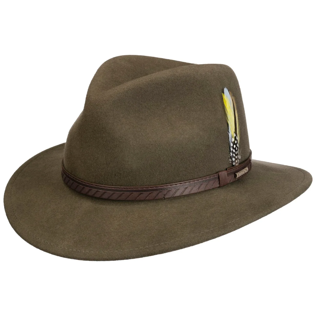 Dorset Traveller VitaFelt Wool Hat by - olive - Size: XL (60-61 cm) - Stetson - FashionsVida