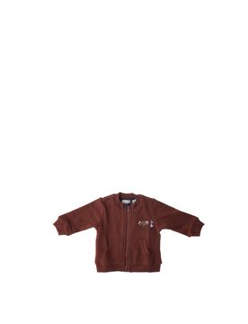 Felpa con zip MARRONE 092/24M