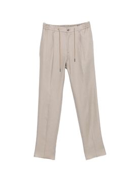 Lightweight Linen Drawstring Shorts with Button Fastening